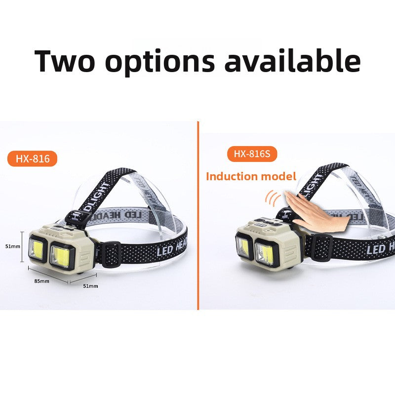 Linterna Frontal LED Recargable Impermeable Manos Libres