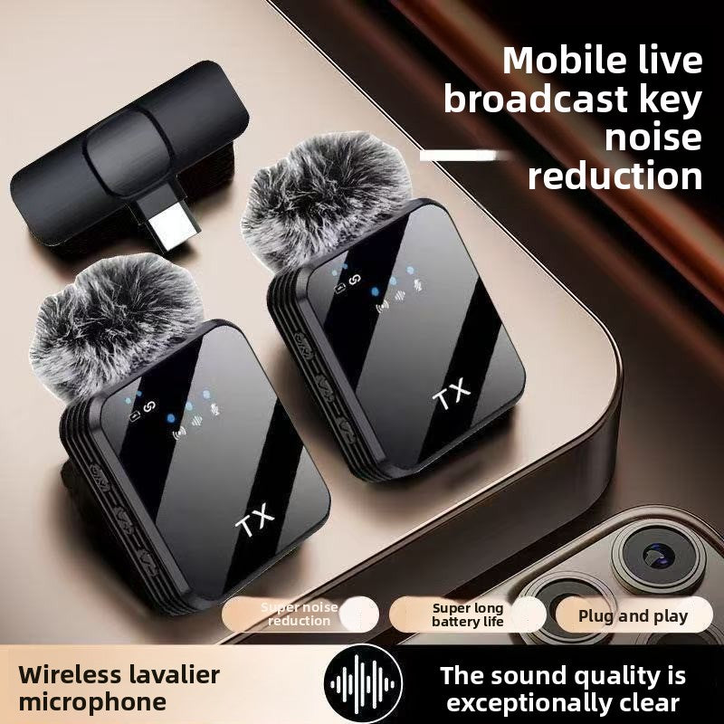 Micrófono Lavalier Inalámbrico Bluetooth 5.3 con Cancelación de Ruido