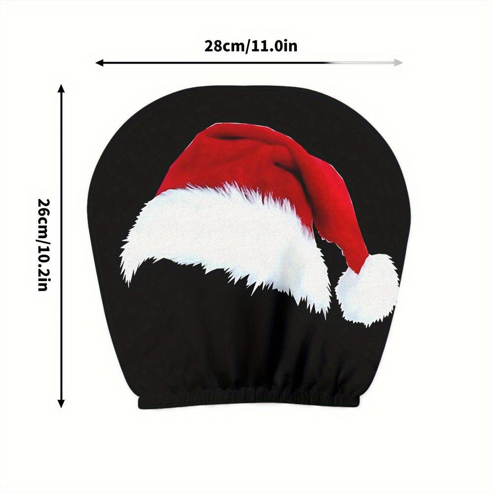 Funda de Reposacaps amb Estampat de Crani Negre, Estil Elàstic Universal, Divertida i Interessant, Cobreix-caps Universal