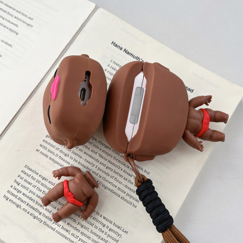 Funda protectora per AirPods de pell negra