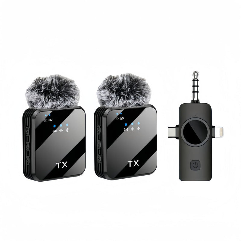 Micrófono Lavalier Inalámbrico Bluetooth 5.3 con Cancelación de Ruido