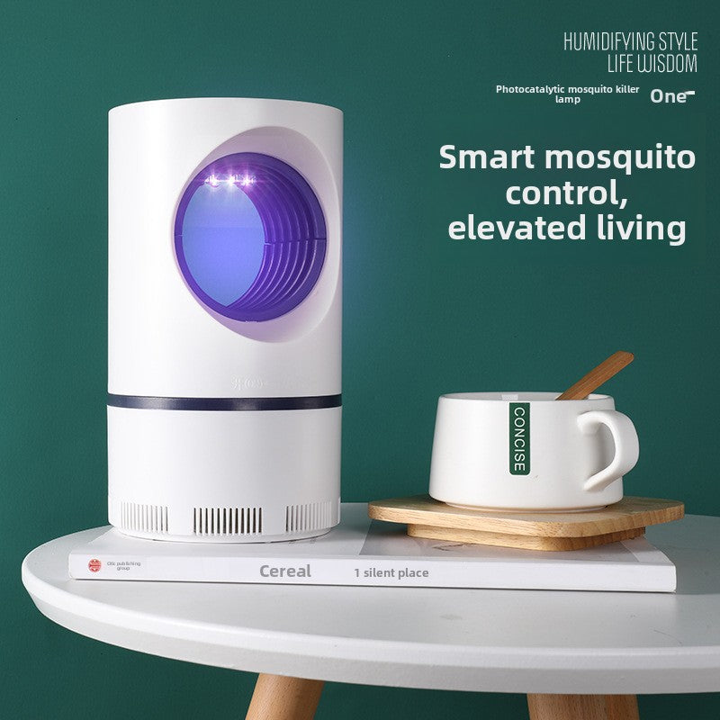 Lámpara Antimosquitos UV Fotocatalizador con Trampa de Luz Azul