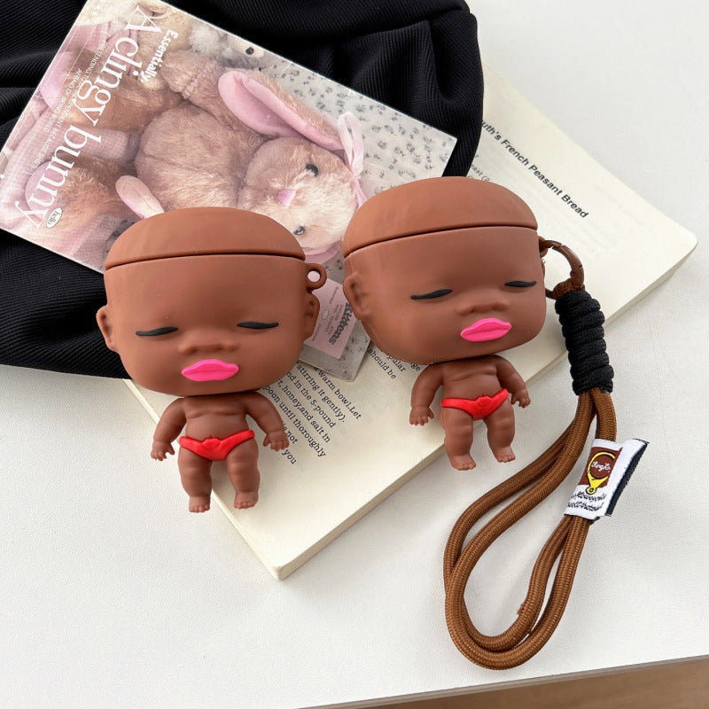 Funda protectora per AirPods de pell negra