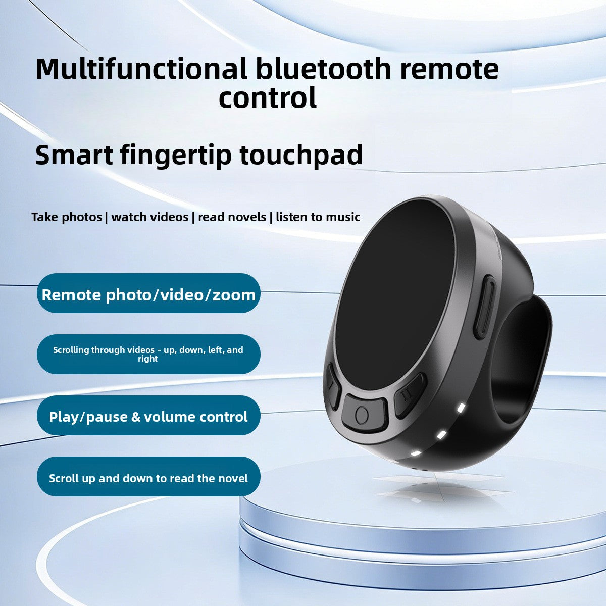 Anillo Control Remoto Bluetooth Air Mouse Táctil Inalámbrico