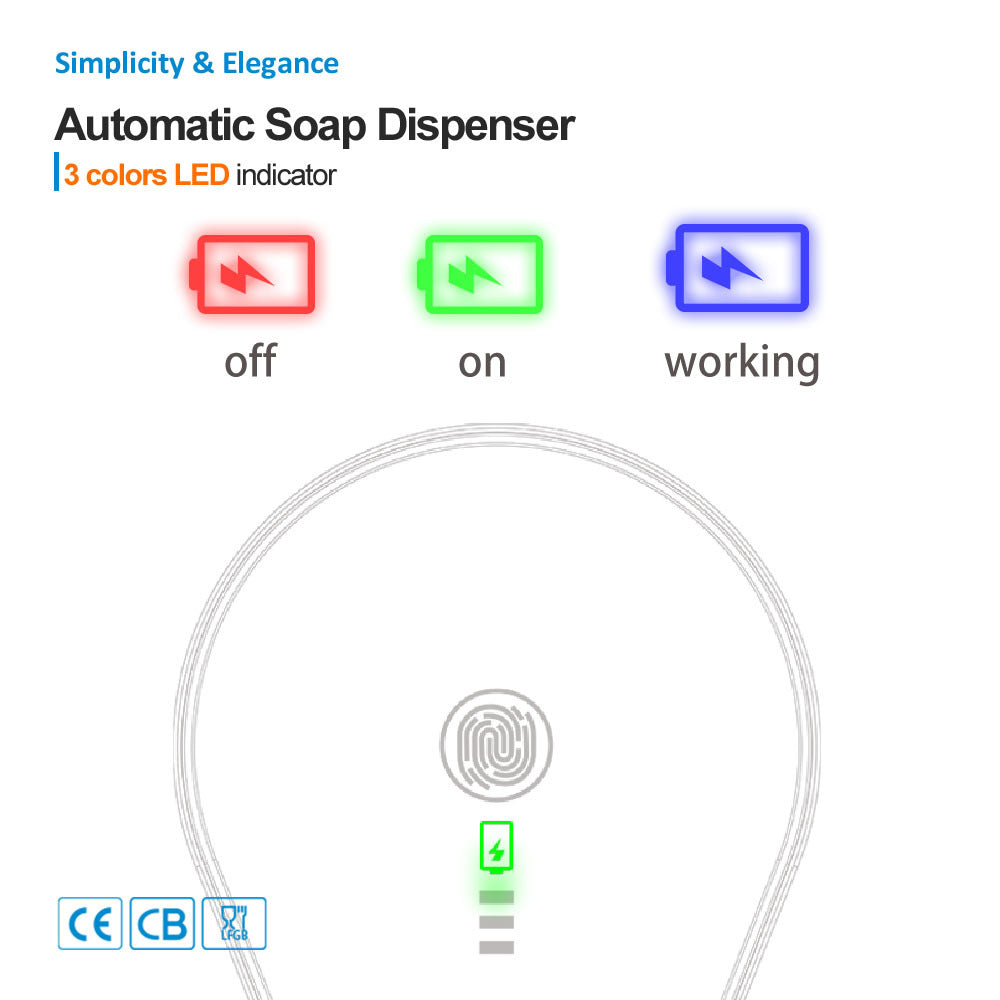 Dispensador automático de jabón espuma con sensor recargable