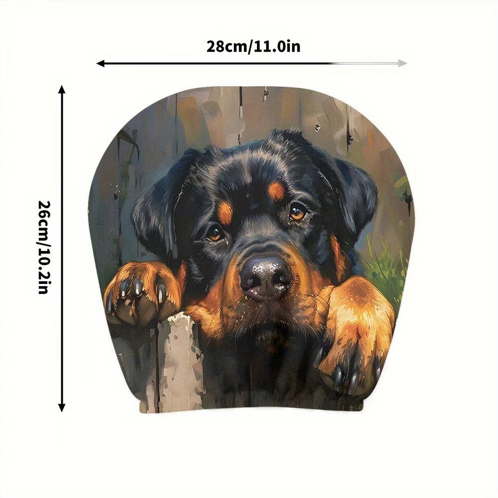Capa de Encosto de Cabeça com Estampa de Caveira Preta para Carro, Estilo Elástico Universal, Divertida e Interessante