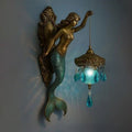 Lámpara de Pared de Resina Sirena – Decoración Náutica con Luz