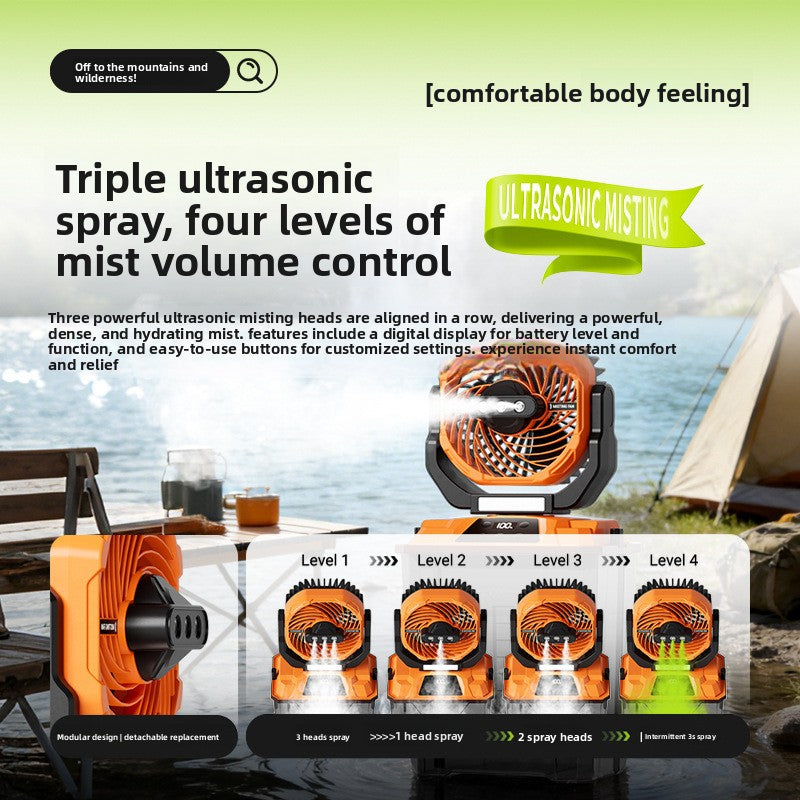 Wiederaufladbarer Camping-Ventilator
