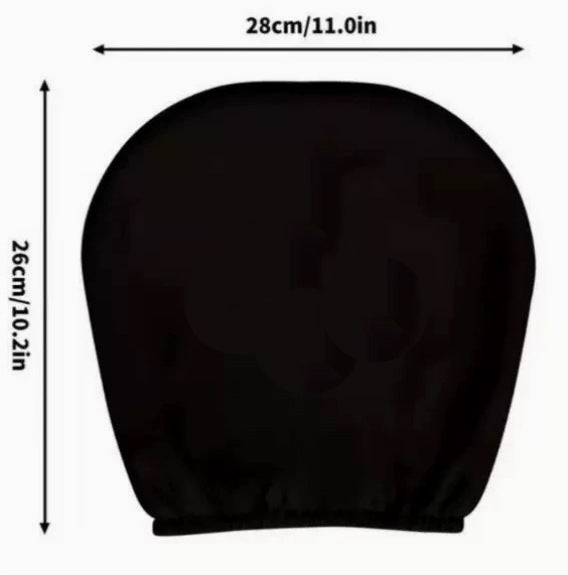Capa de Encosto de Cabeça com Estampa de Caveira Preta para Carro, Estilo Elástico Universal, Divertida e Interessante