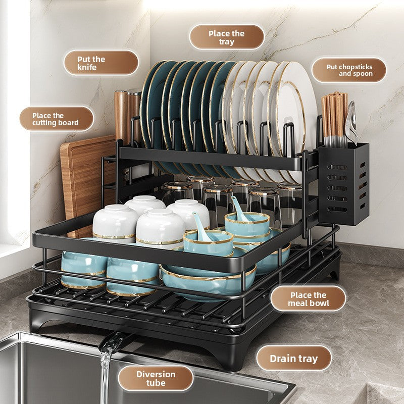Escurridor y organizador de platos para cocina