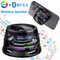 Tragbarer Bluetooth 5,3 Lautsprecher G200 mit RGB-Beleuchtung, magnetischer Mini-HD-Lautsprecher, 6 Stunden Musikplayer, magnetische Telefonhalterung  