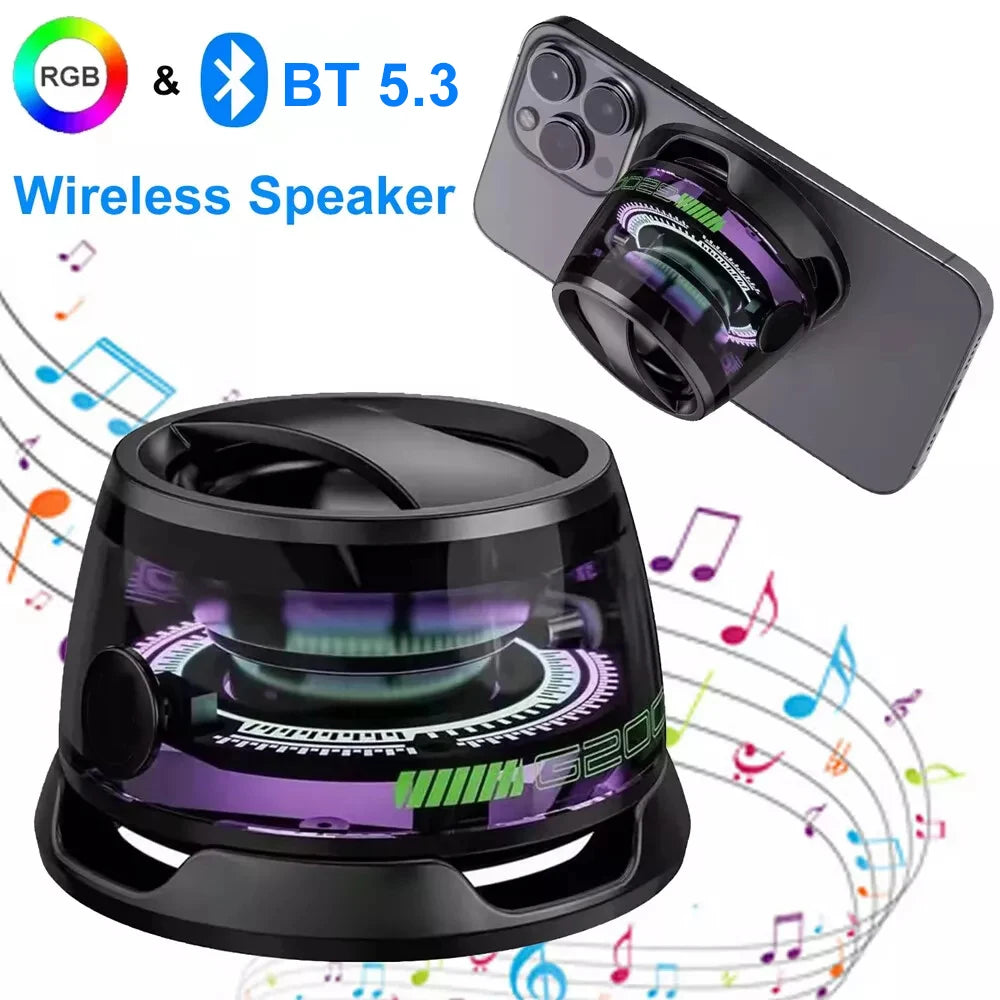 Altavoz Bluetooth 5.3 G200 RGB con Iluminación RGB y Soporte Magnético – 6H Batería