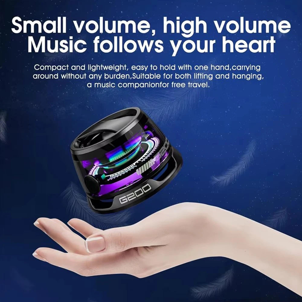 Altavoz Bluetooth 5.3 G200 RGB con Iluminación RGB y Soporte Magnético – 6H Batería