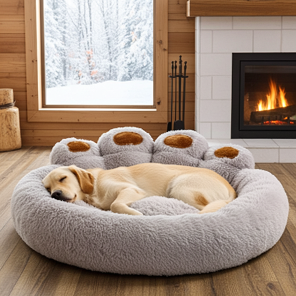 Cama de franela para mascotas - Gatos y perros