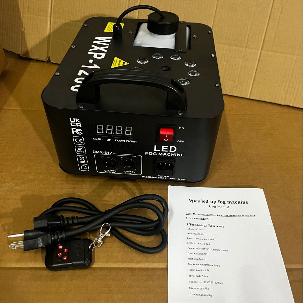 Máquina de Humo LED con Control Remoto