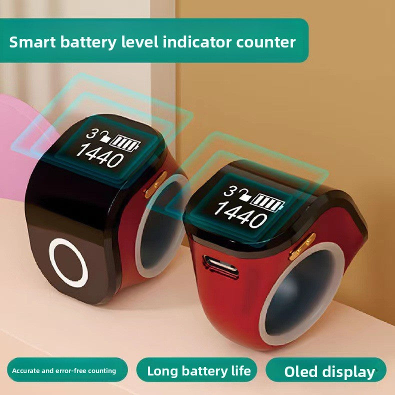 Contador Digital de Dedo Recargable con Pantalla Luminosa