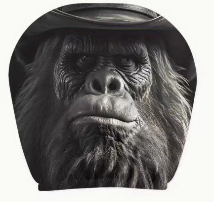 Capa de Encosto de Cabeça com Estampa de Caveira Preta para Carro, Estilo Elástico Universal, Divertida e Interessante