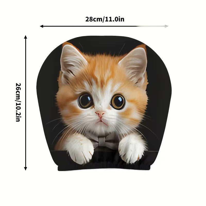 Capa de Encosto de Cabeça com Estampa de Caveira Preta para Carro, Estilo Elástico Universal, Divertida e Interessante