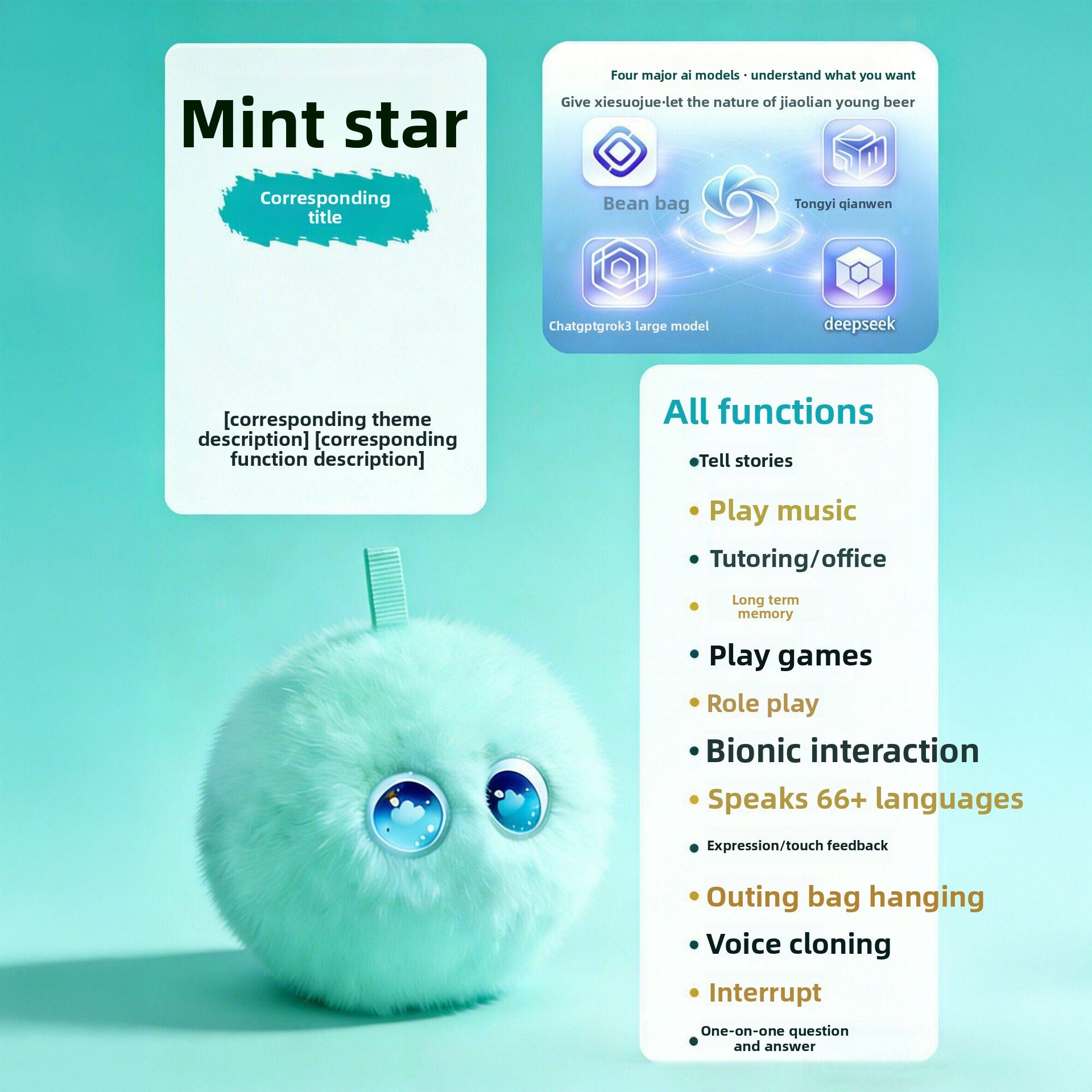 Company de peluix interactiu d'aprenentatge amb IA